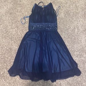 blue sparkly dress